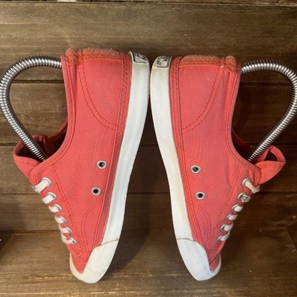 Womens Converse Jack Purcell Light Red Low Top Canvas‎ Shoes Sneakers Size 6.5 M - Picture 4 of 6